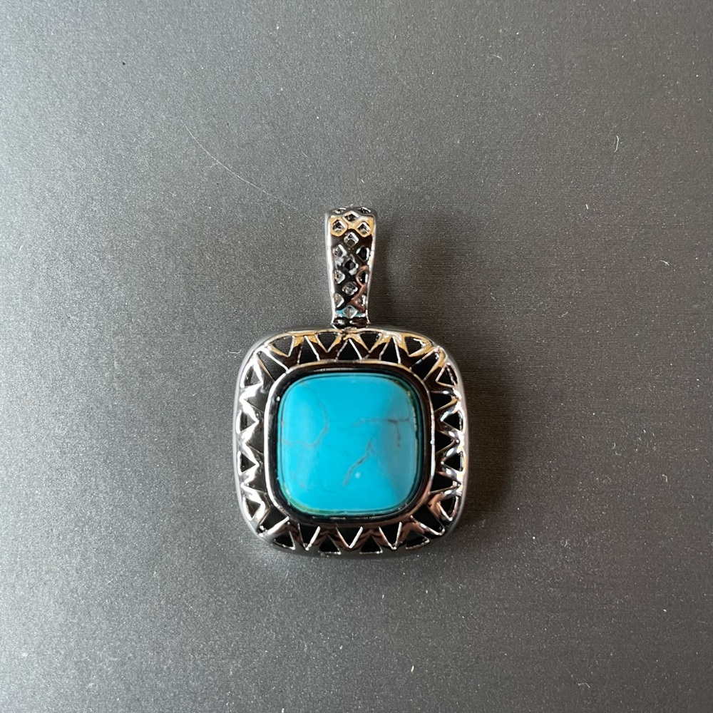 Lia Sophia Faux Turquoise Pendant